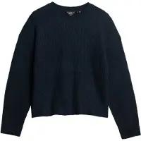 Superdry pour femme. W6110579A Pull brossé noir (M), Casuel, Acrylique