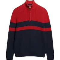 Superdry Pull-over marine / rouge foncé