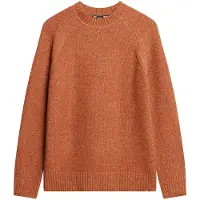 Superdry pour homme. M6110634A Pull raglan orange épais (L), Casuel, Polyester