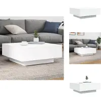 vidaXL Table basse blanche 80x80x31 cm Bois composite