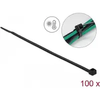 DeLOCK Attache-rouleau - 200 mm - Noir -
