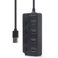Gembird Hub USB 2.0 - 4 ports (Noir)