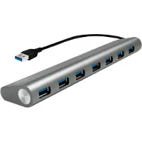 Logilink UA0308 Hub USB 3.0, 7 ports, boîtier aluminium, gris