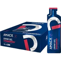 Amacx Boîte De Gels énergétiques Fraise 60ml 12 Unités