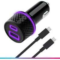 Ginza.se Ladegerät Autoadapter (60W) - Gaming-Zubehör, Adaptateur pour véhicule, Noir