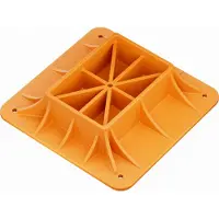 Wiltec Embase tout-terrain pour cric Hi-Lift – taille plaque intérieure 200 x 124 x 61 mm – dimensions extérieures 292 x 292 mm – PP – Plaque de support anti-enlisement pour Cric de ferme Farm Jack