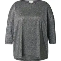 ONLY Carmakoma T-shirt 'CARSILVERY GLAMOUR' noir