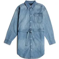 G-Star Robe-chemise bleu denim