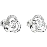 Evolution Group Boucles d'oreilles en argent avec zircon 11006.1 (L), (Argent)