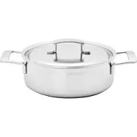Demeyere Industry 5 Deep Frying Pan 2h With Lid 24 Cm Argenté