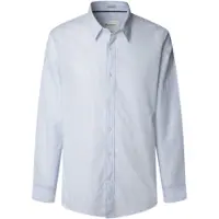 Pepe Jeans pour homme. PM3090836 Chemise bleue Claybourne (L), Casuel, Coton, Manche longue