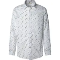 Pepe Jeans pour homme. PM3090845 Chemise Casper blanche (L), Casuel, Coton, Manche longue