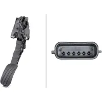 Hella Capteur, position de pédale d'accélérateur 6PV 009 978-781