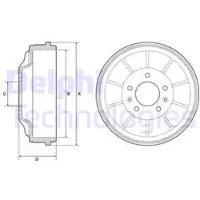 Delphi Tambour de frein BF562