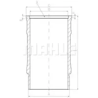 MAHLE ORIGINAL Chemise de cylindre 001 LW 00143 001 adaptée pour MERCEDES-BENZ ACTROS MP4 / MP5 256,0 mm 142,0 mm