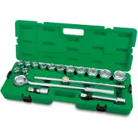 Toptul Jeu de clés à douille 3/4 zoll 12-kant 17pièce 19 - 27 30 32 36 38 41 46 50 mm