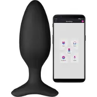 Lovense Hush 2 M - Plug anal vibrant contrôlé par application (45 mm, noir)
