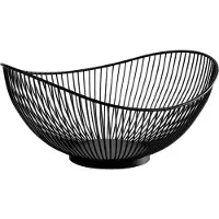 Aps Aps-Germany Svart Panier À Service Ovale Métal Noir