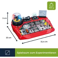 Velleman Kit de projet électronique pour les enfants à partir de 8 ans, explorez les bases de l'électronique avec 50 expériences passionnantes, éducatives et interactives, laboratoire de circuits.