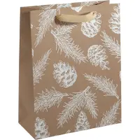 Sigel 5 Geschenktaschen Pine cones and pine branches Large 26,0 x 33,0 cm