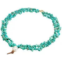 Valero Pearls Chaîne turquoise / blanc perle