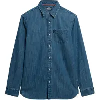 Superdry Essentials Long Sleeve Shirt Bleu 3XL Homme