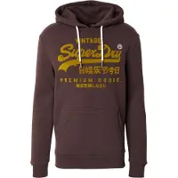 Superdry pour homme. M2014024A Sweat décontracté Tonal marron (M), Casuel, Coton