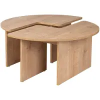 Skye Decor , Moira - Oak, table basse, chêne, 100 % PANNEAUX ESPAGNOLS REVÊTUS DE MÉLAMINE, 90 x 41 x 90 cm