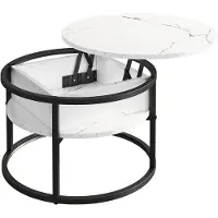 Vicco Table basse Marlo Marbre blanc 57x57cm, Model 55940