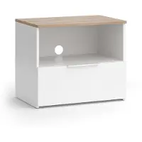 Vicco Meuble TV Wido Blanc/Sonoma 60x50cm avec tiroir, Model 56265