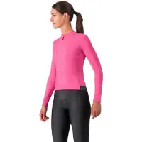 Castelli Espresso Thermal Long Sleeve Jersey Rose M Femme