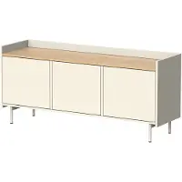 Vicco Meuble TV Velina Crème 140x63cm avec 3 portes, Model 56359