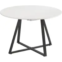 Vicco Table de salle à manger Loyd Blanc/Noir 120-160 x 120 cm extensible, Model 56515