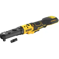 DeWalt Clé à cliquet XR 18V Brushless - Têtes interchangeables 1/4', 3/8' et porte-embout hexagonal 1/4' - DCF510N-XJ