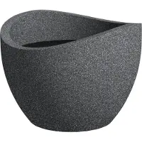 Scheurich Pot à plantation Wave Globe (Granit noir, Ø 40 cm, hauteur 30 cm)