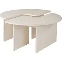Skye Decor , Moira - Wood White, table basse, bois blanc, 100 % PANNEAUX DE SPANCE REVÊTUES DE MÉLAMINE, 90 x 41 x 90 cm
