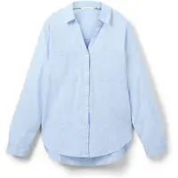 Tom Tailor Chemisier bleu clair / blanc