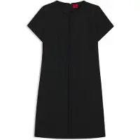 HUGO Kifara 10276577 Short Sleeve Short Dress Noir 40 Femme