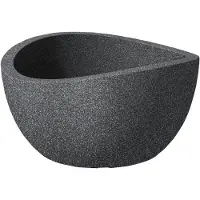 Scheurich 55367 252/40 Wave Globe Coupe de Fleurs Plastique Granit Noir Diamètre 40 cm