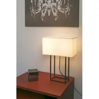 Faro Lampe de table VESPER 2 flammes brun foncé, beige