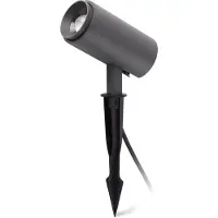 Faro Plom - spot de sol sur piquet - 16 x 8 x 38 cm - 8,5W LED inclus - IP64 - gris foncé