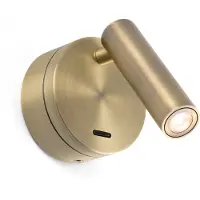 Faro Applique Murale Faro Barcelona Avec Bras Led Intégré De 3W - Métal Peint, Chambre, 95 Lm, 3000K - Bronze