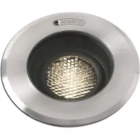 Faro Geiser Orientable - spot rond pour l'extérieur - Ø 130 mm, Ø 116 mm à encastrer - 7W LED inclus - IP67 - acier inoxydable satiné