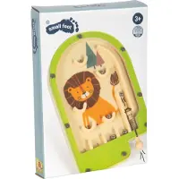 Small Foot Design Jeu d'adresse - company - Mini jeu de flipper Lion - Bois - 3 ans - Compact