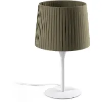 Faro SAMBA Mini lampe de table blanc/soie polyester vert 64316-37