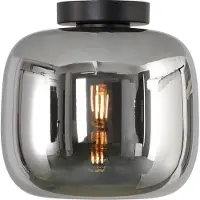 Artdelight Plafonnier Preston-24 avec verre fumé