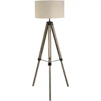 Searchlight Lampadaire rural Easel Trépied 145cm bois taupe