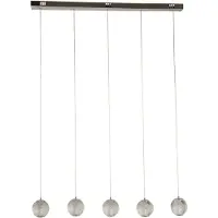 Searchlight Lampe suspendue 5 lumières Allure chromé rectangulaire