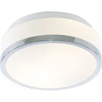 Searchlight Plafonnier, chrome, blanc, 23 cm, DISCS