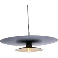 Artdelight Suspension Linares parapluie noir Ø 50cm